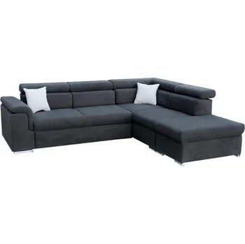 Sedací souprava Borgo+taburet levá - šedá