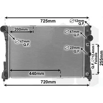Motor automobilu Chladič, chlazení motoru VAN WEZEL 30002452
