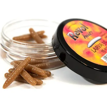 Umělá nástraha Revol Baits nástraha Larva 35mm příchuť sýr-česnek, barva béžová 15ks