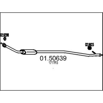 Auto-moto Střední tlumič výfuku MTS 01.50639