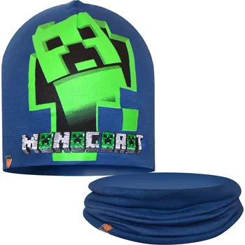 Čepice Čepice dětská s nákrčníkem Minecraft různé barvy Barva: dark gray melange