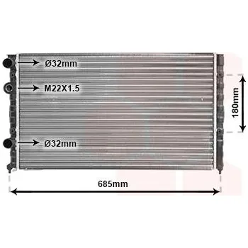 Chladič motoru Chladič, chlazení motoru VAN WEZEL 58002124