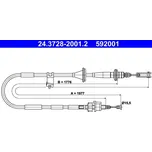 Tažné lanko, ovládání spojky ATE 24.3728-2001.2