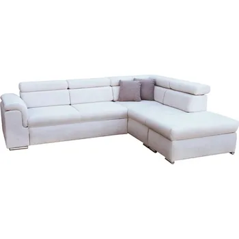 Sedací souprava Borgo+taburet levá - světle šedá