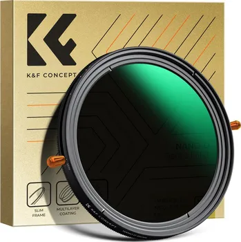 K&F 77MM, D Series,multifunctional CPL+Variable/Fader ND 2~32 filter, HD, Waterproof, Anti Scratch,