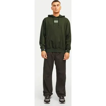 Pánská mikina Jack & Jones Mikina Hakkai 12256841 Zelená Relaxed Fit XL