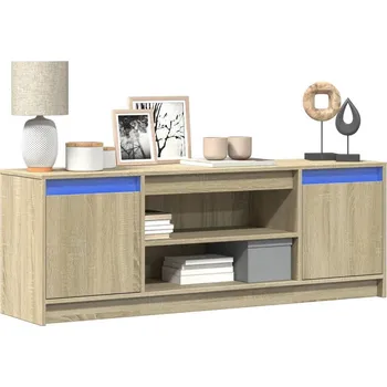 Televizní stolek vidaXL TV skříňka s LED 139,5x34x50 cm kompozitní dřevo [852196] Barva: dub sonoma