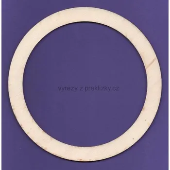 Dřevěný výřez, D26, lapač snů, kruh, 16,2cm, 1ks