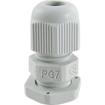 Vývodka kabelová plastová, bílá, PG závit PG7