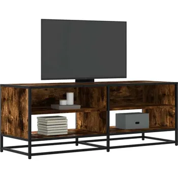 Nábytek vidaXL TV skříňka 120,5 x 40 x 46 cm kompozitní dřevo a kov [848892] Barva: kouřový dub