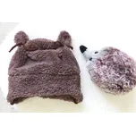 AMÁLKA Chlupatá čepička, čokoládově hnědá Velikost: 62-68