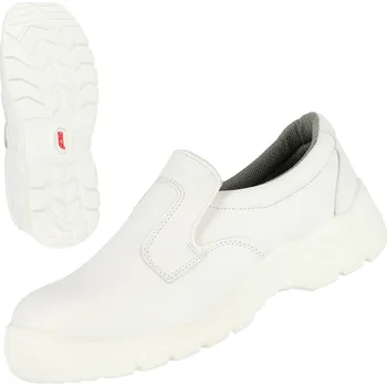 Dámské pantofle NITRAS CLEAN STEP SL – Bezpečnostní pantofle S2, bílé, vhodné pro zdravotnictví Velikost: 38