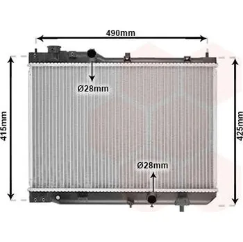 Motor automobilu Chladič, chlazení motoru VAN WEZEL 27002214