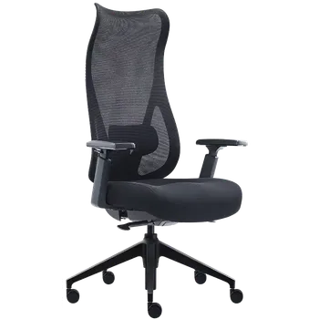 LILIEN, židle kancelářská, kříž černý, látka černá