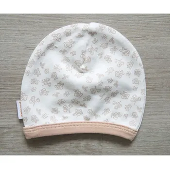 Kojenecké oblečení AMÁLKA Bavlněná čepička saporka, malé květinky Velikost: 62-68