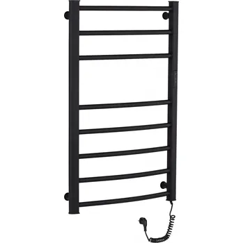 Radiátor CERANO - Elektrický sušák ručníků Luca, s displejem - 128 W - černá matná - 860x550 mm