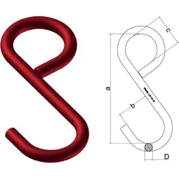 Stavební technika Cartec S-Hák - prodloužený, uzavřený Model: S10GL - 150kg