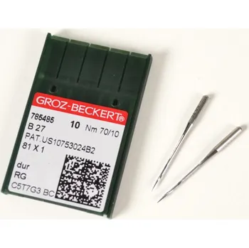 Strojové jehly GROZ-BECKERT 70 pro overlocky / průmyslové stroje - balení 10 ks