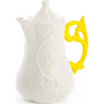 Lampička Konvice SELETTI I-Wares, bílá / žlutá, 1,2 litru, porcelán - Objem: 1,2 litru bílá, žlutá - Doprava zdarma