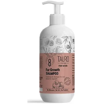 Kosmetika pro psa Tauro Pro Line Pure Nature šampon pro podporu růstu srsti pro psy a kočky 400 ml