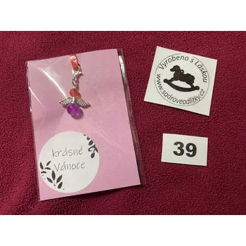 HandMade by NiJa + VeJa Přívěšek - Vánoční andílek pro štěstí/ radost č.39-43