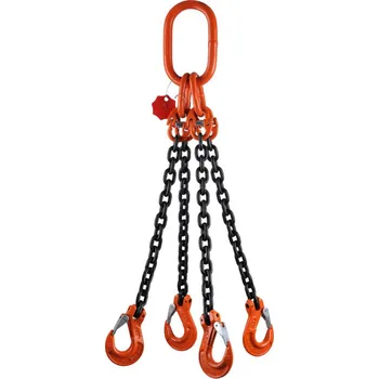 Stavební technika 4-pramenný vazák, tř.8 Délka úvazku: 1m, Zkracování: Ano, Nosnost a pr.článku:: 2360 kg / 1700 kg - pr.6 mm