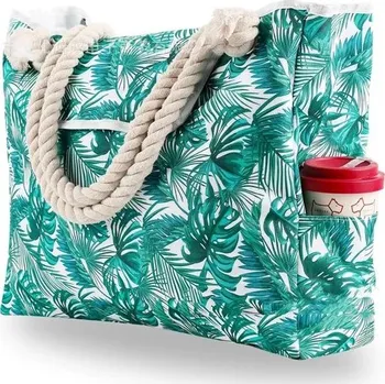 Plátěná dámská taška přes rameno | prostorná kabela pro ženy - Listy stromu