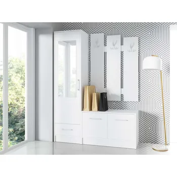 Předsíňová stěna Předsíňová stěna se zrcadlem Maxi - bílá