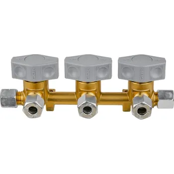 Instalatérský materiál Plynový ventil RVS8 x RVS8 x RVS8, GOK Počet vývodů: 3