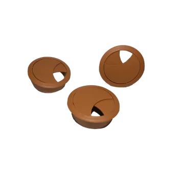 Nábytkové kování Kabelová průchodka 70mm, zaklapávací-tm.třešeň 33