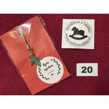 HandMade by NiJa + VeJa Přívěšek - Vánoční andílek pro štěstí/ radost č.20 - 27