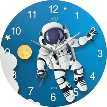 Hodiny Dětské nástěnné hodiny JVD kosmonaut s tichým chodem HJ107