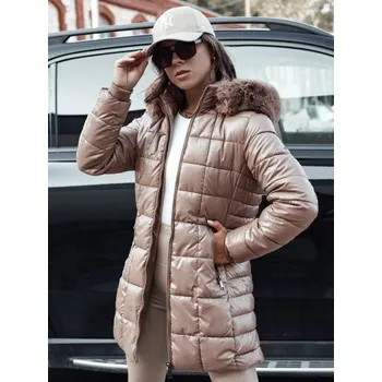 Dámská prošívaná zimní bunda s kapucí WINTERZIP béžová