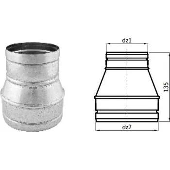 Karl redukce potrubí, průměr 100 / 125mm