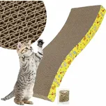 Kartonové škrabadlo pro kočky - Zvlněná deska se šantou SPRINGOS PA1077