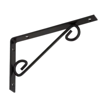 Nábytkové kování WOP 200 C konzole dekorativní jednoduchá 200x125 černá (10 ks)