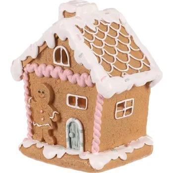 Svícen LED chaloupka perníčková - 13 cm