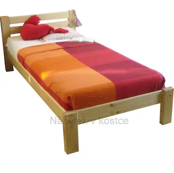 Šatní skříň Postel z masívu JANA s roštem 90x200cm Barevné provedení: Dub