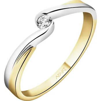 Prsten Prsten ze žlutého zlata s briliantem - 0,06 ct - ryzost 585 - 101.317