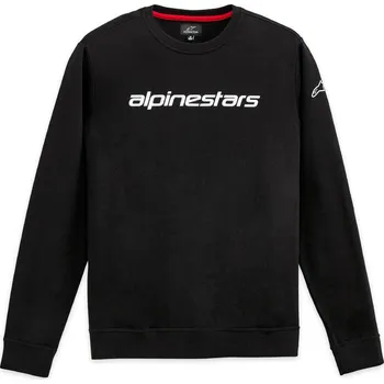 Pánská mikina ALPINESTARS mikina LINEAR Crew V3 Fleece black/white - XL