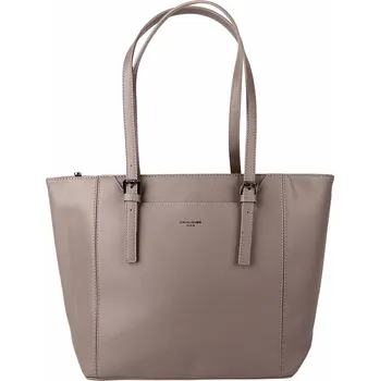Kabelka Velká šedo-hnědá kabelka na rameno David Jones CM6832 na formát A4