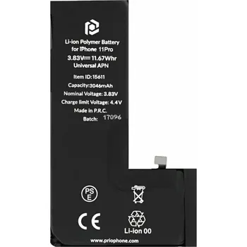 Baterie pro mobilní telefon Prio Baterie pro Apple iPhone 11 Pro, 3046 mAh, montážní popruh součástí