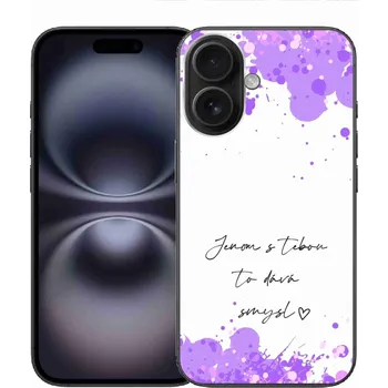 Pouzdro na mobilní telefon Gelový kryt mmCase na iPhone 16 - zamilovaný text bílé pozadí