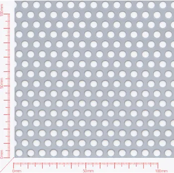 Plech Děrovaný plech; děrování kruhové přesazené; otvor 5,0mm; rozteč 8,0mm