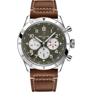 Hodinky CLASSIC AVI BREITLING: Super Avi B04 Chronograph GMT 46 Curtiss Warhawk (AB04452A1L1X1)