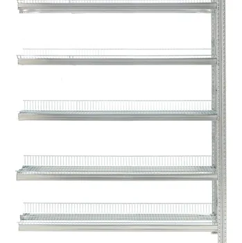 Dílenský regál Drátěný regál TRANSFORM, přídavný, 5 polic, 1972x1200x400 mm
