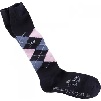 USG Podkolenky jezdecké Caro USG, pár, navy/offwhite/jeans/pink 42-46