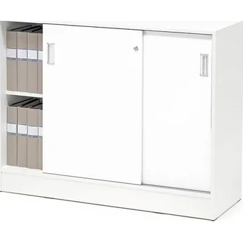 Policová skříň Skříň s posuvnými dveřmi FLEXUS, 925x1200x415 mm, bílá