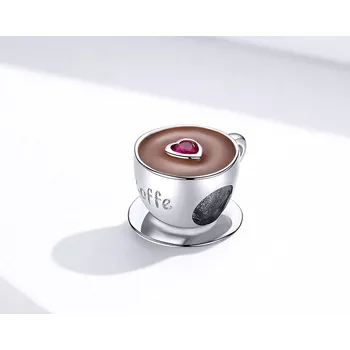 Přívěsek B-TOP Korálek ŠÁLEK KÁVY - STŘÍBRO 925