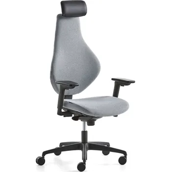 Kancelářská židle HURRAY, vysoké opěradlo, modrošedá